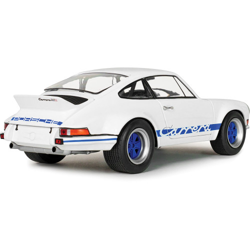 1973 Porsche 911 RSR - White / Blue Carrera Stripes 1:18 Scale Diecast Model Car by Solido Alt Image 1