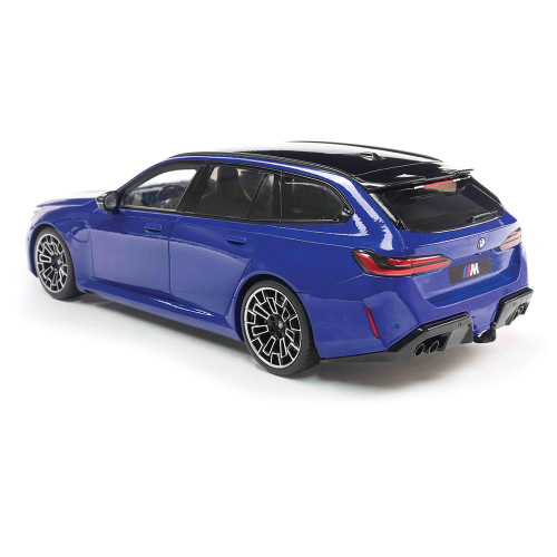 2024 BMW M5 Touring - Marina Bay Blue Metallic 1:18 Scale Diecast Model Car by Solido Alt Image 4