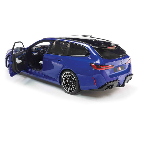 2024 BMW M5 Touring - Marina Bay Blue Metallic 1:18 Scale Diecast Model Car by Solido Alt Image 5