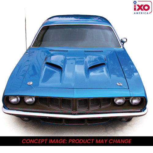 1971 Plymouth Hemi 'Cuda - B5 Blue 1:43 Scale Diecast Model Car by IXO Models Alt Image 3
