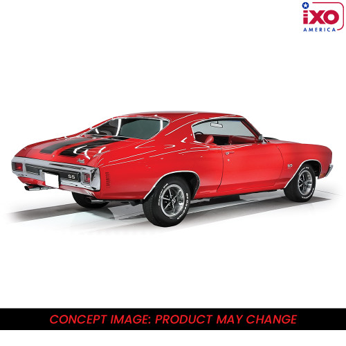 1970 Chevrolet Chevelle SS 454 - Cranberry Red 1:43 Scale Diecast Model Car by IXO Models Alt Image 1