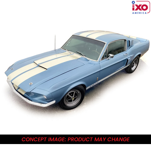 1967 Shelby G.T. 500 - Brittany Blue 1:43 Scale Diecast Model Car by IXO Models Alt Image 2