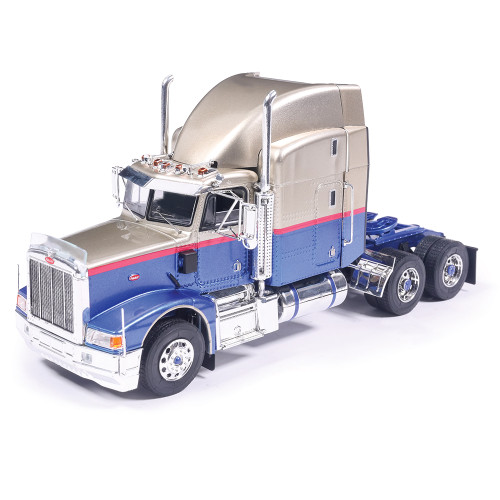 2014 Peterbilt 388 - Blue and Champagne 1:43 Scale Diecast Model Truck by IXO Models Main Image
