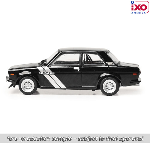 1971 Datsun 510 - Black 1:64 Scale Diecast Model Car by IXO Models Alt Image 4
