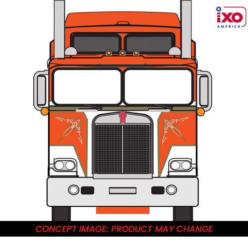 1976 Kenworth K100 Aerodyne - Orange 1:64 Scale Diecast Model Truck by IXO Models Alt Image 1