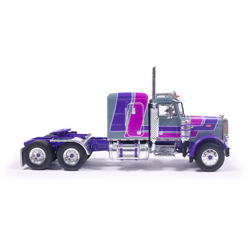 1973 Peterbilt 359 - Gray and Purple 1:64 Scale Diecast Model Truck by IXO Models Alt Image 6