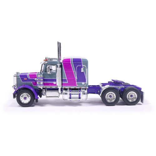 1973 Peterbilt 359 - Gray and Purple 1:64 Scale Diecast Model Truck by IXO Models Alt Image 4