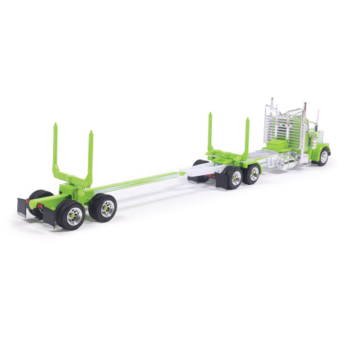 Peterbilt Logging Truck - Green and White 1:64 Scale Diecast Model Truck by IXO Models Alt Image 1