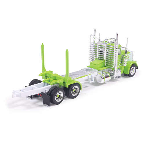 Peterbilt Logging Truck - Green and White 1:64 Scale Diecast Model Truck by IXO Models Alt Image 2