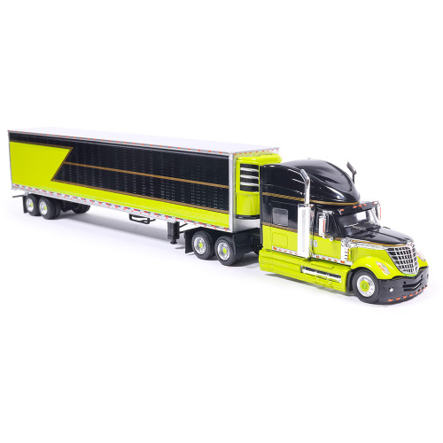 2010 International Lonestar with Reefer Trailer - Green and Black 1:64 Scale Diecast Model Truck by IXO Models Alt Image 2