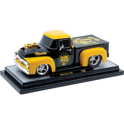 1956 Ford F-100 Custom - Throttle 1:24 Scale Diecast Model Truck by M2 Machines Alt Image 1