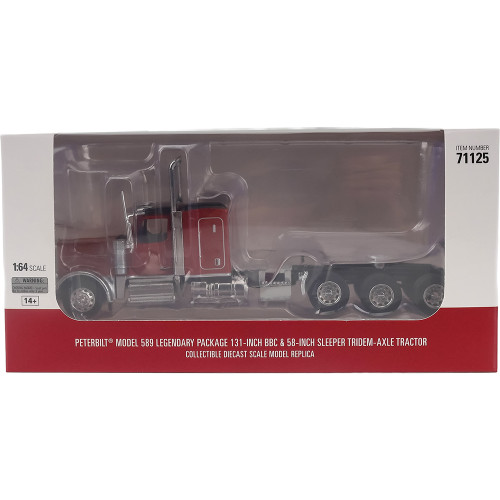 Peterbilt Model 589 BBC 58-inches-Sleeper Tridem-Axle Legendary Package Truck Tractor 1:64 Scale Diecast Model Truck by Diecast Masters Alt Image 8