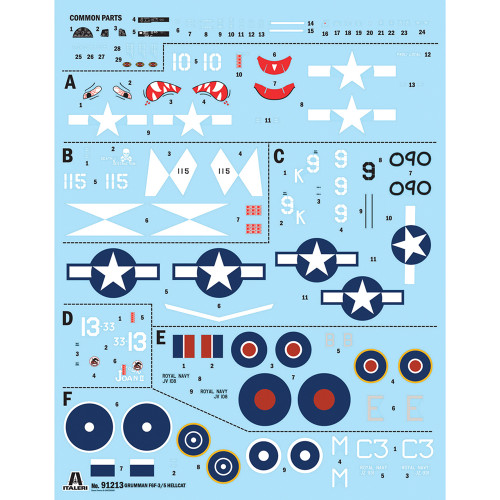 F6F-3/5 Hellcat 1/72 Kit 1:72 scale Plastic by Italeri Alt Image 2