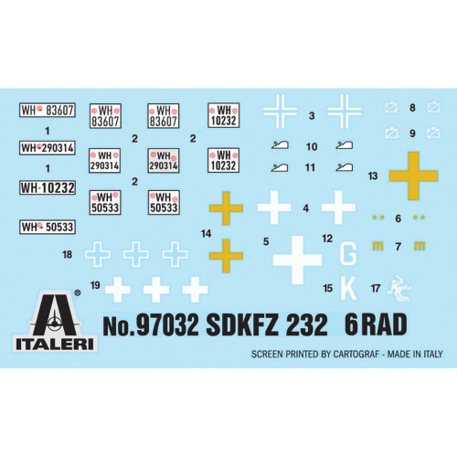 Sd.Kfz. 232 6 Rad. 1/72 Kit 1:72 scale Plastic by Italeri Alt Image 2