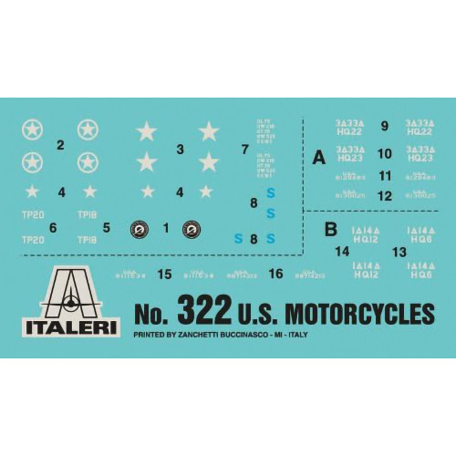 U.S. Motorcycles WW2 1/35 Kit Italeri (0322) 1:35 scale Plastic by Italeri Alt Image 3