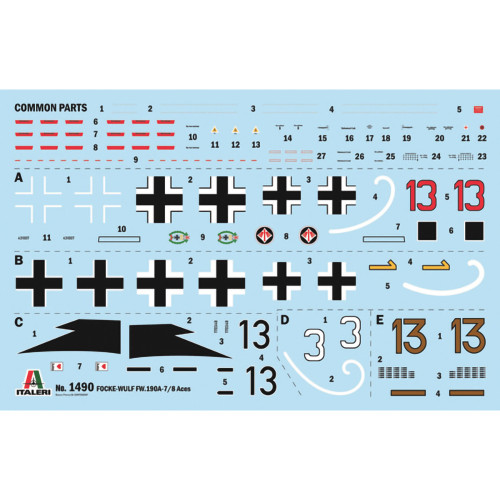 Fw 190 A-8/F Aces 1/72 Kit 1:72 scale Plastic by Italeri Alt Image 1