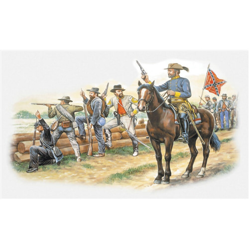 Confederate Infantry 1/72 Plastic Figures Italeri (6014) 1:72 Scale Plastic by Italeri Alt Image 1
