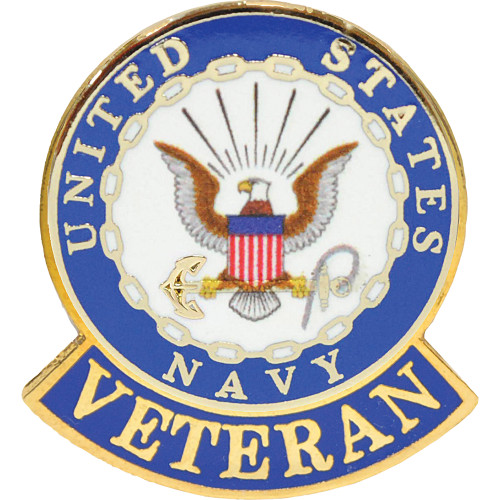 USN LOGO VETERAN PIN USN LOGO VETERAN PIN (P12563)   by Eagle Emblems Main Image