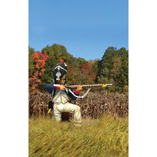French Imperial Guard 1st Rank Kneeling Firing 1/30 Figure William Britain (36178) 1:30 scale Metal by William Britain Alt Image 1
