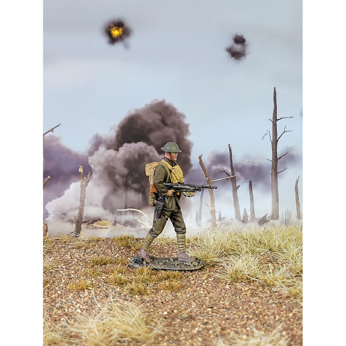 U.S. Marine Advance with Chauchat Belleau Wood 1/30 Figure William Britain (13072) 1:30 scale Metal by William Britain Alt Image 1