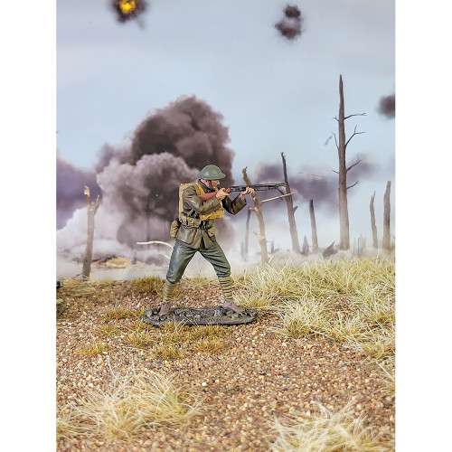 U.S. Marine with Trench Shot Gun Belleau Wood 1/30 Figure William Britain (13076) 1:30 scale Metal by William Britain Alt Image 1