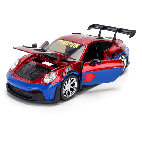 Porsche 911 GT3 RS w/SPIDER-MAN Figure 1:24 Scale Diecast Model Car by Jada Toys Alt Image 3
