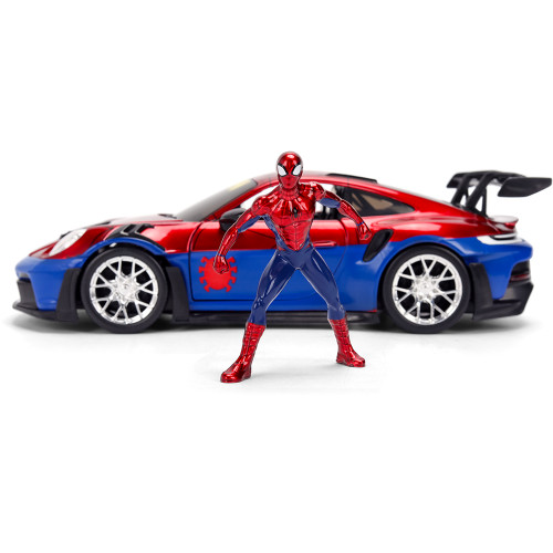 Porsche 911 GT3 RS w/SPIDER-MAN Figure 1:24 Scale Diecast Model Car by Jada Toys Alt Image 7
