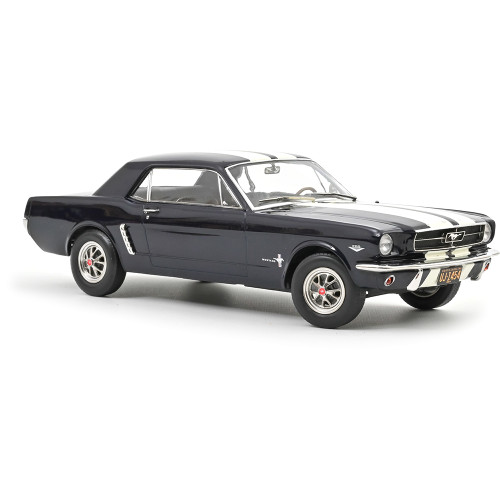 1966 Ford Mustang Coupe - Nightmist Blue 1:18 Scale Diecast Model Car by Norev Alt Image 1