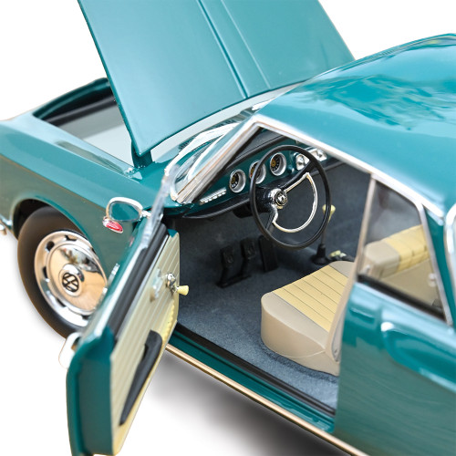 1963 VW Karmann Ghia 1500 - Smaragd Green 1:18 Scale Diecast Model Car by Norev Alt Image 6