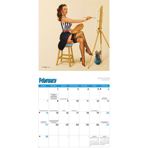 Pinups 2027 Wall Calendar CAROUSEL (270823)   by Carousel Calendars Alt Image 2