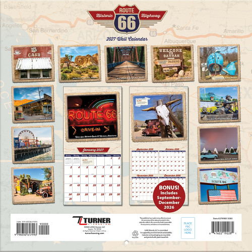 Route 66 2027 Wall Calendar CAROUSEL (27998013003)   by Carousel Calendars Alt Image 1