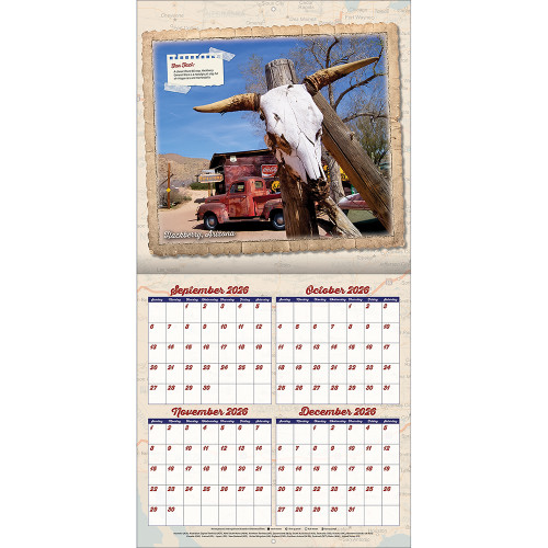 Route 66 2027 Wall Calendar CAROUSEL (27998013003) Alt Image 2