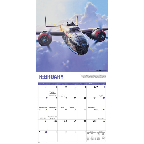 WWII Airplanes 2027 Wall Calendar CAROUSEL (270341)   by Carousel Calendars Alt Image 2