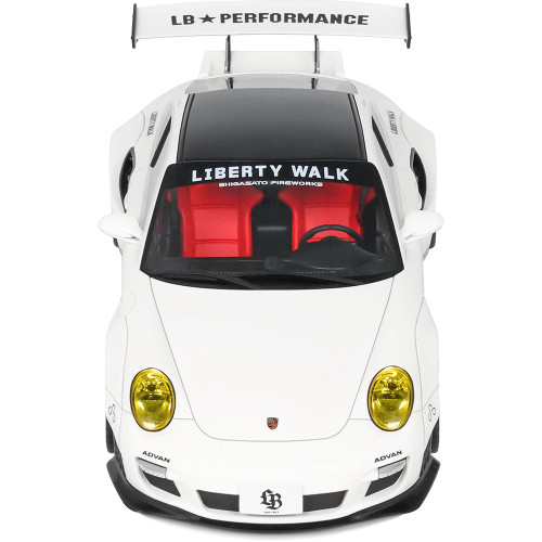 2024 LB-Works Porsche Turbo - White 1:18 Scale Cast Resin Model Car by GT Spirit Alt Image 5
