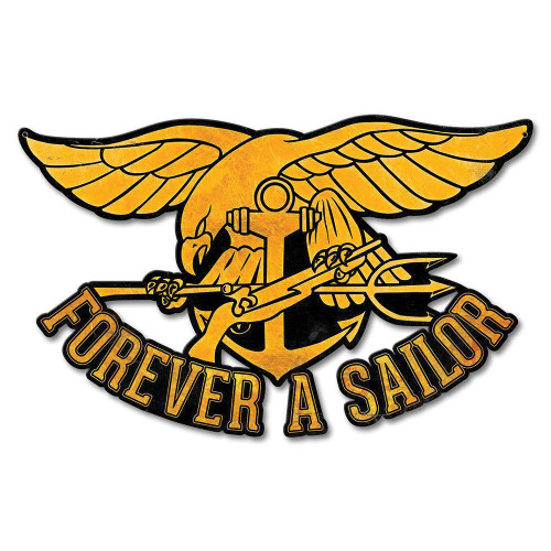Forever a Sailor Cutout Metal Sign Main Image