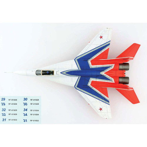 MIG-29 Fulcrum 1/72 Die Cast Model Strizhi Aerobatic Team,  Russian Air Force, 2020 Alt Image 3