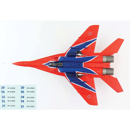 MIG-29 Fulcrum 1/72 Die Cast Model Strizhi Aerobatic Team,  Russian Air Force, 2020 Alt Image 4