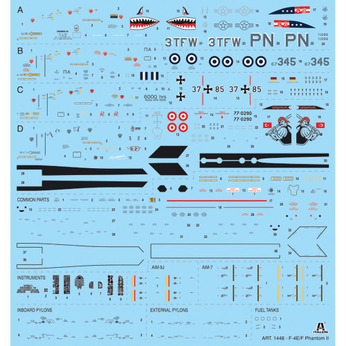 F-4E/F Phantom II 1/72 Kit Italeri (1448) Alt Image 2
