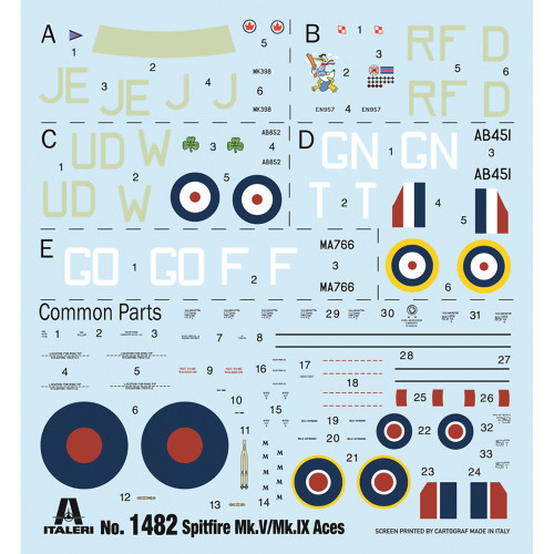 Spitfire Mk.V / Mk.IX Aces Edition 1/72 Kit Alt Image 1