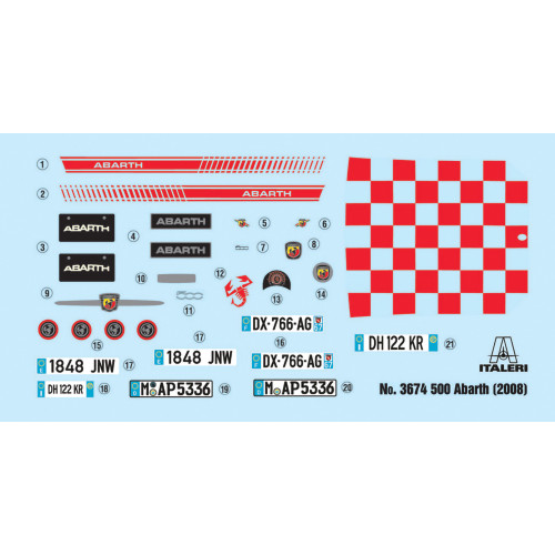 2008 500 Abarth 1/24 Kit Alt Image 2