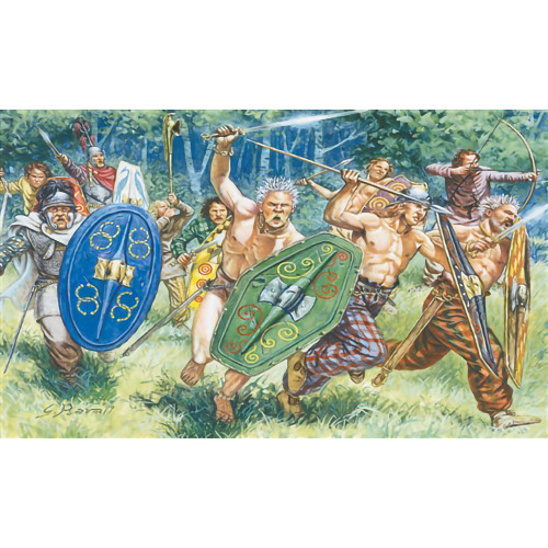 Gauls Warriors (I-II Century B.C.) 1/72 Plastic Figure Set Italeri (6022) Alt Image 1