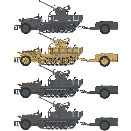 Sd.Kfz 10/4 With Flak 30 1/35 Kit Italeri 6395 Alt Image 3