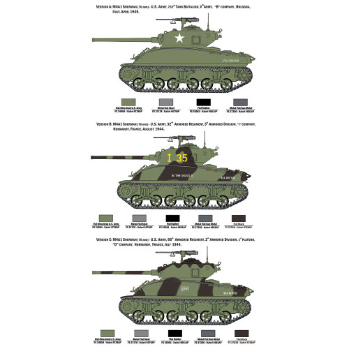 M4A1 Sherman with Infantry 1/35 Kit Italeri (6568s) Alt Image 3