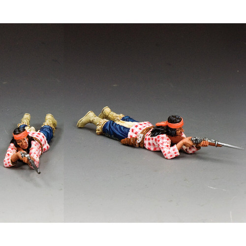 Lying Prone Apache firing Carbine 1/30 Figure KING & COUNTRY (TRW190) Alt Image 1