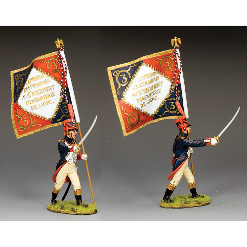 French Officer w/Battalion Flag 1/30 Figure K&C(NA514) Alt Image 1