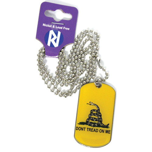 Gadsden Dog Tag Necklace CK2128  Lightweight Stainless Steel by Ramson's Imports Inc Main Image