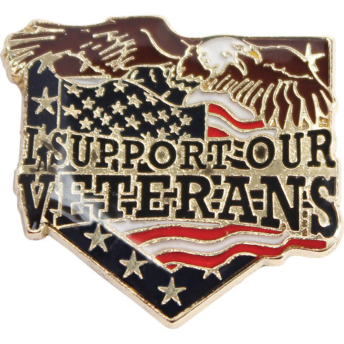 I Support Our Veterans Lapel Pin  995406 Main Image
