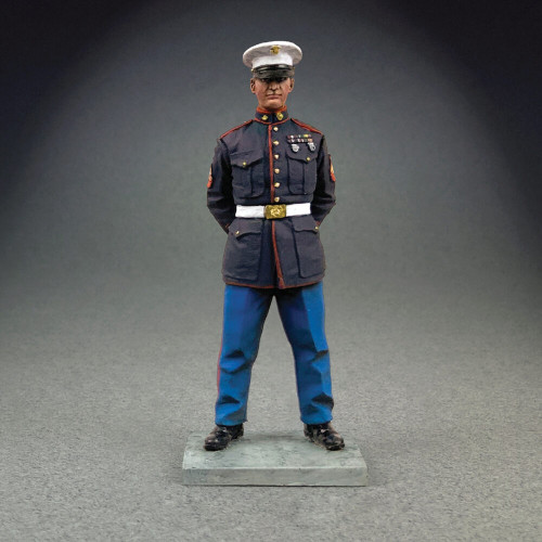 U.S. Marine in Dress Blues 1/30 Figure - Post WWII William Britain 13054 Alt Image 1