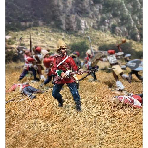24th Foot, Sergeant Bourne with Bayonet 1/30 Figure William Britain (20212) Alt Image 1