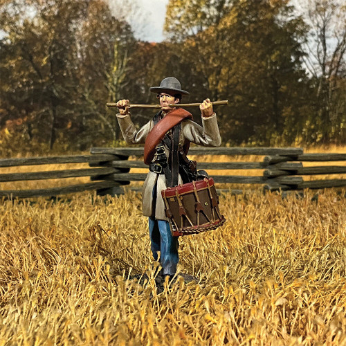 Confederate Infantry Drummer Marching 1/30 Figure William Britain (31498) Alt Image 1